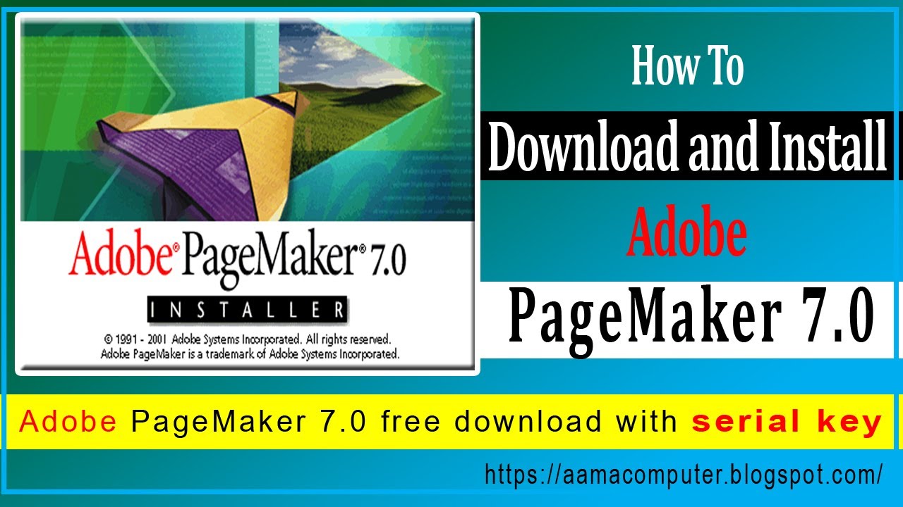 adobe pagemaker 7.0 install for windows 10